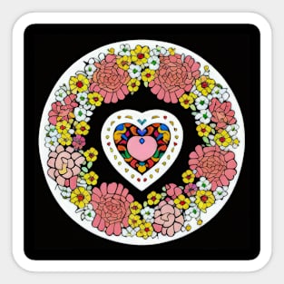 Colorful heart design | Sticker